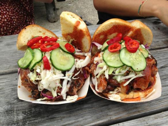 BBQ sandwiches at Smorgasburg.