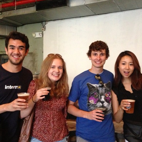 Us at the Brooklyn Brewery.