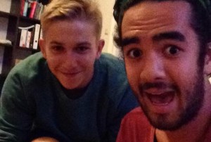 The only photo I managed to take with Paul, an awkward selfie originally sent to a friend from Marseille.