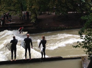 Surfing Wave in the English Gardens