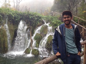 Starting out the hike at Plitvice Lakes