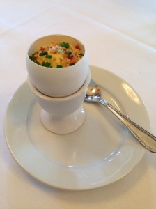 Complimentary appetizer at Chef John Besh's August