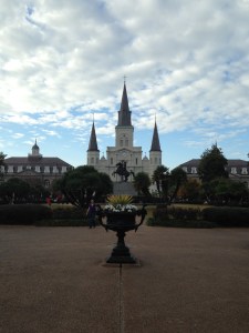 The St. Louis Cathedral next to Jackson Square